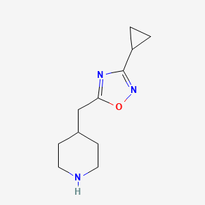 4-[(3-Cyclopropyl-1,2,4-oxadiazol-5-yl)methyl]piperidine - 1239851-15-0