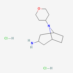 8-(tetrahydro-2H-pyran-4-yl)-8-azabicyclo[3.2.1]octan-3-amine dihydrochloride - 1864064-50-5