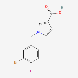 1-(3-bromo-4-fluorobenzyl)-1H-pyrrole-3-carboxylic acid - 1525745-82-7