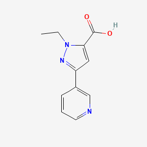 1-ethyl-3-(pyridin-3-yl)-1H-pyrazole-5-carboxylic acid - 1496356-27-4