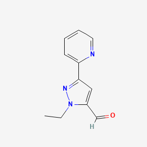 1-ethyl-3-(pyridin-2-yl)-1H-pyrazole-5-carbaldehyde - 1780505-90-9