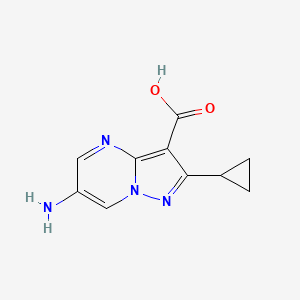 6-Amino-2-cyclopropylpyrazolo[1,5-a]pyrimidine-3-carboxylic acid - 1785026-50-7