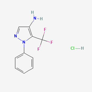 1-phenyl-5-(trifluoromethyl)-1H-pyrazol-4-amine hydrochloride - 1443979-64-3
