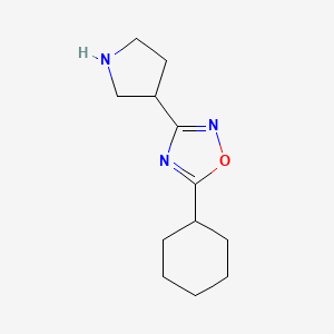 5-Cyclohexyl-3-(pyrrolidin-3-yl)-1,2,4-oxadiazole - 1785066-19-4