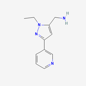 (1-ethyl-3-(pyridin-3-yl)-1H-pyrazol-5-yl)methanamine - 1784792-02-4