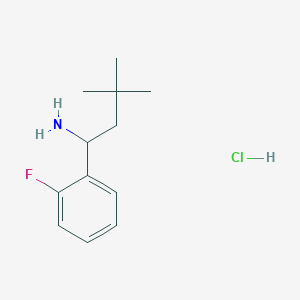 1-(2-Fluorophenyl)-3,3-dimethylbutan-1-amine hydrochloride - 1864057-58-8