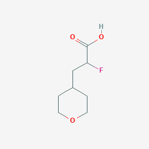 2-Fluoro-3-(oxan-4-yl)propanoic acid - 1515583-69-3