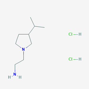 2-[3-(Propan-2-yl)pyrrolidin-1-yl]ethan-1-amine dihydrochloride - 1803580-87-1