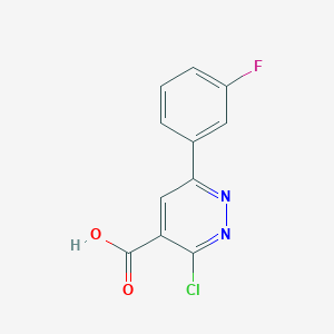 3-Chloro-6-(3-fluorophenyl)pyridazine-4-carboxylic acid - 1258634-03-5