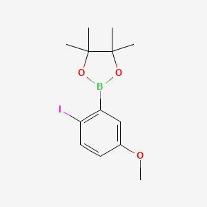 2-(2-Iodo-5-methoxyphenyl)-4,4,5,5-tetramethyl-1,3,2-dioxaborolane - 1256781-69-7