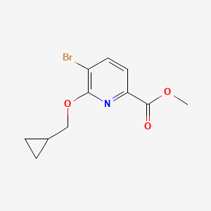5-Bromo-6-cyclopropylmethoxypyridine-2-carboxylic acid methyl ester - 1415899-20-5
