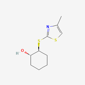(1S,2S)-2-[(4-methyl-1,3-thiazol-2-yl)sulfanyl]cyclohexan-1-ol - 1932670-70-6