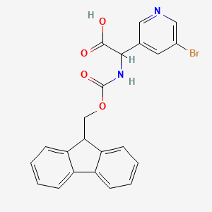 2-(5-bromopyridin-3-yl)-2-({[(9H-fluoren-9-yl)methoxy]carbonyl}amino)acetic acid - 1694579-22-0