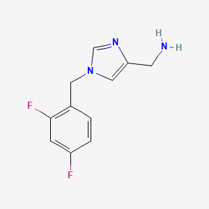 (1-(2,4-difluorobenzyl)-1H-imidazol-4-yl)methanamine - 1696260-64-6