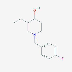 3-Ethyl-1-(4-fluorobenzyl)piperidin-4-ol - 1770488-45-3