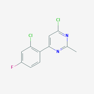 4-Chloro-6-(2-chloro-4-fluorophenyl)-2-methylpyrimidine - 1546083-42-4