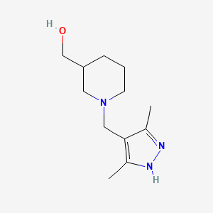 (1-((3,5-dimethyl-1H-pyrazol-4-yl)methyl)piperidin-3-yl)methanol - 1598065-51-0