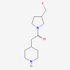 1-(3-(Fluoromethyl)pyrrolidin-1-yl)-2-(piperidin-4-yl)ethan-1-one - 2092566-69-1