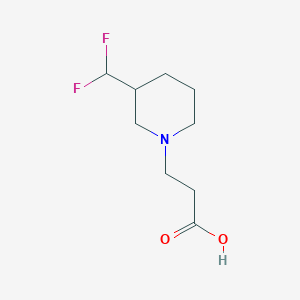 3-(3-(Difluoromethyl)piperidin-1-yl)propanoic acid - 2098035-74-4
