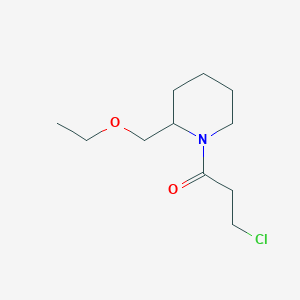 3-Chloro-1-(2-(ethoxymethyl)piperidin-1-yl)propan-1-one - 2022916-10-3