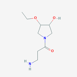 3-Amino-1-(3-ethoxy-4-hydroxypyrrolidin-1-yl)propan-1-one - 2097985-38-9
