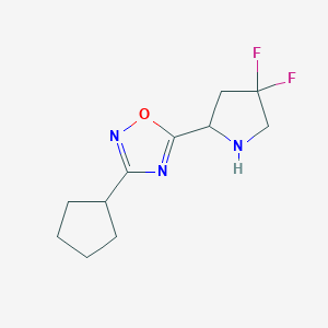 3-Cyclopentyl-5-(4,4-difluoropyrrolidin-2-yl)-1,2,4-oxadiazole - 2041087-02-7