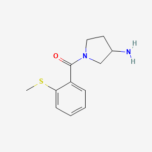 (3-Aminopyrrolidin-1-yl)(2-(methylthio)phenyl)methanone - 1826415-81-9