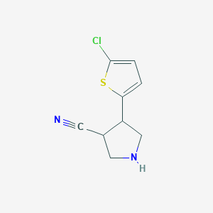 4-(5-Chlorothiophen-2-yl)pyrrolidine-3-carbonitrile - 1366985-42-3