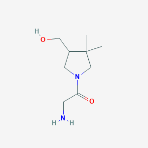 2-Amino-1-(4-(hydroxymethyl)-3,3-dimethylpyrrolidin-1-yl)ethan-1-one - 2090878-72-9