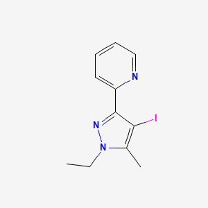 2-(1-ethyl-4-iodo-5-methyl-1H-pyrazol-3-yl)pyridine - 2092061-34-0
