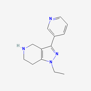 1-ethyl-3-(pyridin-3-yl)-4,5,6,7-tetrahydro-1H-pyrazolo[4,3-c]pyridine - 2097945-24-7
