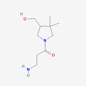 3-Amino-1-(4-(hydroxymethyl)-3,3-dimethylpyrrolidin-1-yl)propan-1-one - 2090592-73-5