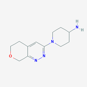 1-(5,8-dihydro-6H-pyrano[3,4-c]pyridazin-3-yl)piperidin-4-amine - 2098043-75-3