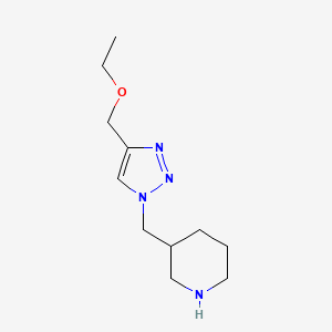 3-((4-(ethoxymethyl)-1H-1,2,3-triazol-1-yl)methyl)piperidine - 2098122-64-4