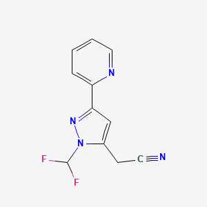2-(1-(difluoromethyl)-3-(pyridin-2-yl)-1H-pyrazol-5-yl)acetonitrile - 2098050-47-4