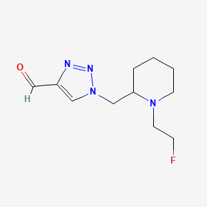 1-((1-(2-fluoroethyl)piperidin-2-yl)methyl)-1H-1,2,3-triazole-4-carbaldehyde - 2098109-99-8