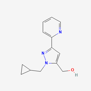 (1-(cyclopropylmethyl)-3-(pyridin-2-yl)-1H-pyrazol-5-yl)methanol - 2098069-88-4