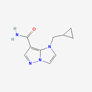 1-(cyclopropylmethyl)-1H-imidazo[1,2-b]pyrazole-7-carboxamide - 2098012-15-6