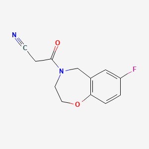 3-(7-fluoro-2,3-dihydrobenzo[f][1,4]oxazepin-4(5H)-yl)-3-oxopropanenitrile - 2098026-27-6