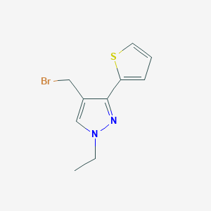 4-(bromomethyl)-1-ethyl-3-(thiophen-2-yl)-1H-pyrazole - 2091097-72-0
