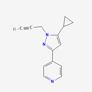 4-(5-cyclopropyl-1-(prop-2-yn-1-yl)-1H-pyrazol-3-yl)pyridine - 2098110-10-0