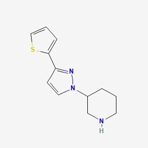 3-(3-(thiophen-2-yl)-1H-pyrazol-1-yl)piperidine - 2098110-53-1