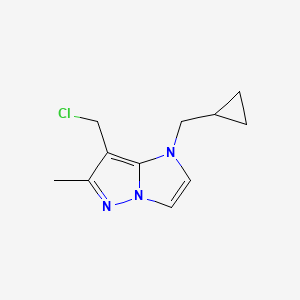 7-(chloromethyl)-1-(cyclopropylmethyl)-6-methyl-1H-imidazo[1,2-b]pyrazole - 2092240-04-3