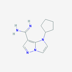 1-cyclopentyl-1H-imidazo[1,2-b]pyrazole-7-carboximidamide - 2098025-40-0