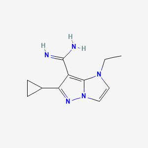 6-cyclopropyl-1-ethyl-1H-imidazo[1,2-b]pyrazole-7-carboximidamide - 2098057-81-7