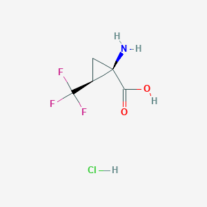 (1R,2S)-1-amino-2-(trifluoromethyl)cyclopropane-1-carboxylic acid hydrochloride - 2126144-26-9