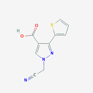 1-(cyanomethyl)-3-(thiophen-2-yl)-1H-pyrazole-4-carboxylic acid - 2092491-81-9
