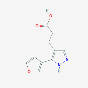 3-(3-(furan-3-yl)-1H-pyrazol-4-yl)propanoic acid - 2098006-46-1