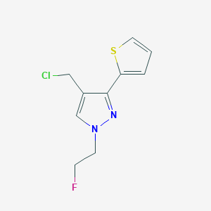 4-(chloromethyl)-1-(2-fluoroethyl)-3-(thiophen-2-yl)-1H-pyrazole - 2092513-36-3