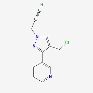 3-(4-(chloromethyl)-1-(prop-2-yn-1-yl)-1H-pyrazol-3-yl)pyridine - 2090266-11-6